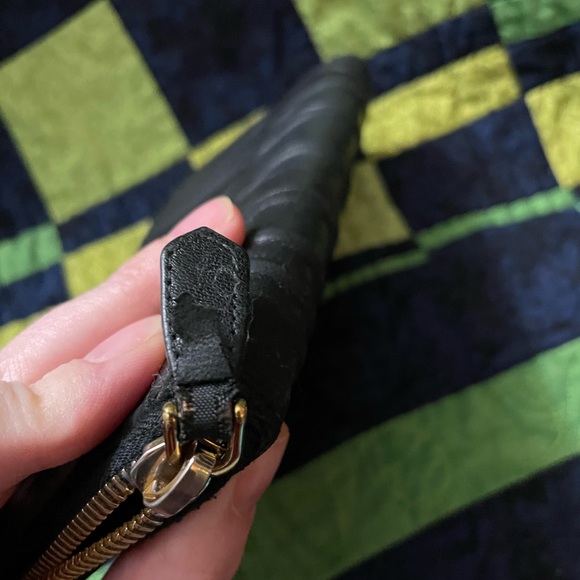 PRADA COA Nappa Gaufre Black Leather Roughed Clutch/Wallet - Picture 13 of 15